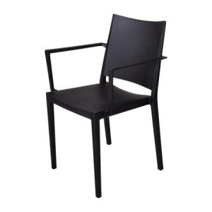 Καρέκλες PP Στοιβάζονται Φλωρεντία Μαύρες - Σετ 4 τεμαχίων, Ποιότητα και Κομψότητα από την Nisbets.