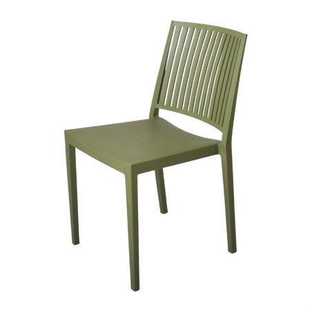 Stackable PP Chairs Baltimore Olive Green - Comfortable and UV Resistant