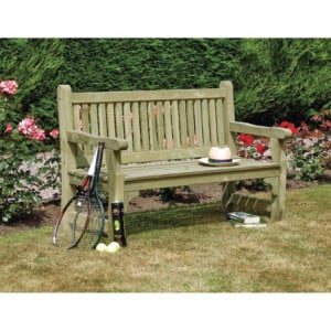 Banc de jardin en bois tendre Rowlinson - Confort et élégance