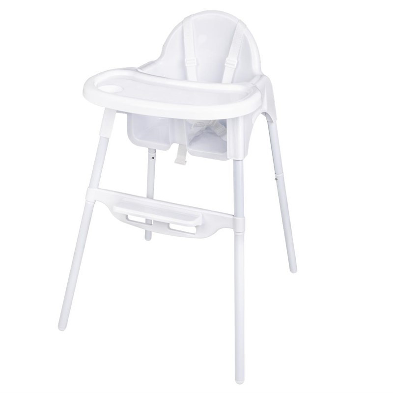 High Chair Baby White Glossy Bolero - Safety and Comfort
