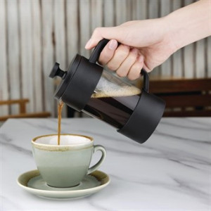 Black 3-Cup Olympia French Press - Prepare a delicious coffee