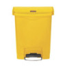 Yellow 30L Rubbermaid Trash Can - Front Pedal Ultra Resistant
