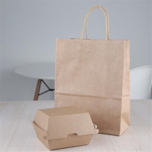 Compostable Small Hamburger Boxes 112mm - Pack of 150 Kraft Fiesta