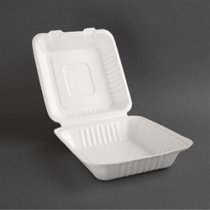 Boîtes compostables Bagasse 223mm - Lot de 200, écoresponsables