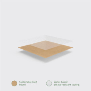 Compostable Cardboard Food Boxes No.3 1800 ml - Pack of 180 - Vegware - Ecological and practical!