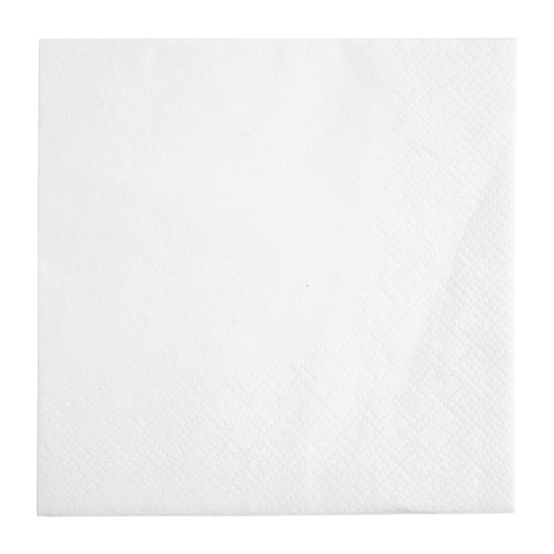 Cocktail Napkins 2 Ply 240 mm White - Pack of 4000 Fiesta
