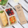 Σακουλάκια γεύματος με ξύλινα μαχαιροπήρουνα αποδιασπώμενα - Πακέτο 250 οικολογικά βιώσιμο