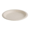 Round compostable plates made of natural bagasse - Pack of 50, 260mm