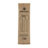 Wooden Cutlery Sets 4-in-1 | Pack of 250 - Individual & Durable Packaging