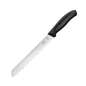 Μαύρο μαχαίρι ψωμιού 21 εκ. Victorinox - Κόβει εύκολα