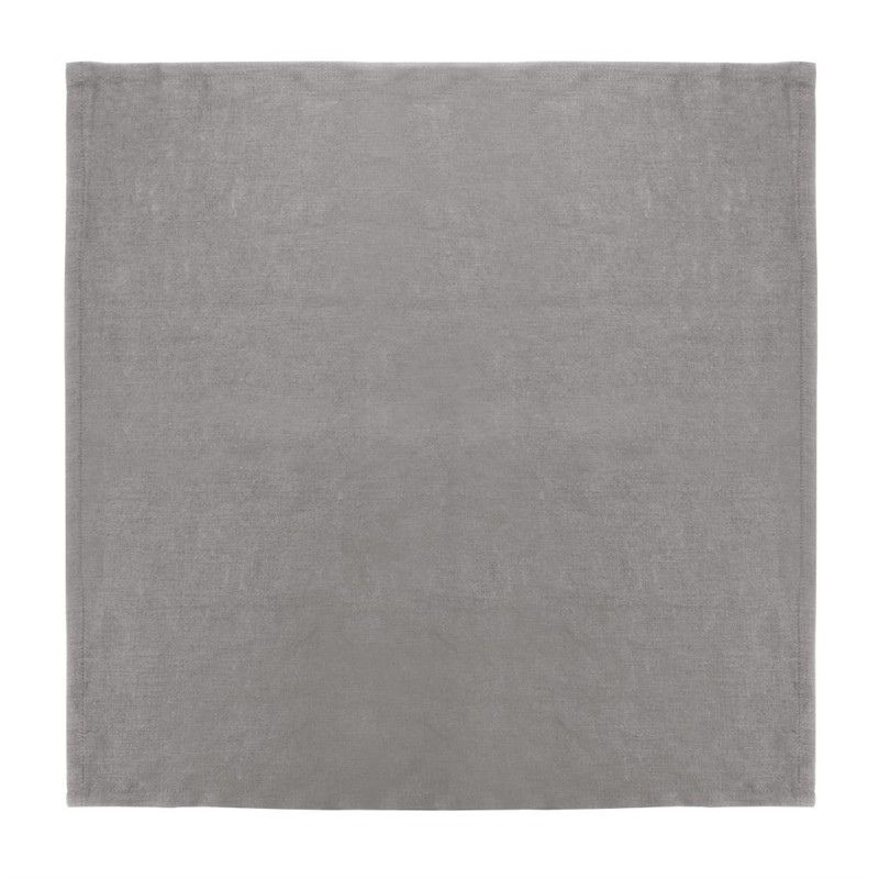 Serviettes de table en lin grises 400 x 400 mm - Lot de 12 - Olympia