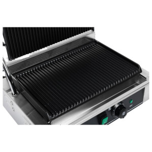 Grill Panini Pro 2200 W Grooved 340x220 mm Stainless Steel