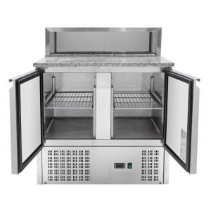 Refrigerated Pizza Cabinet - 2 Doors - 5 GN 1/6 Pans - Dynasteel