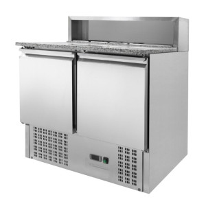 Refrigerated Pizza Cabinet 2 Doors - 5 GN 1/6 Pans Dynasteel | Fourniresto