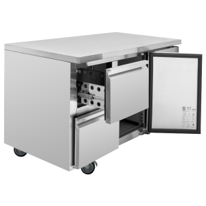 Positive Refrigerated Table - 1 Door and 2 Drawers - Dynasteel