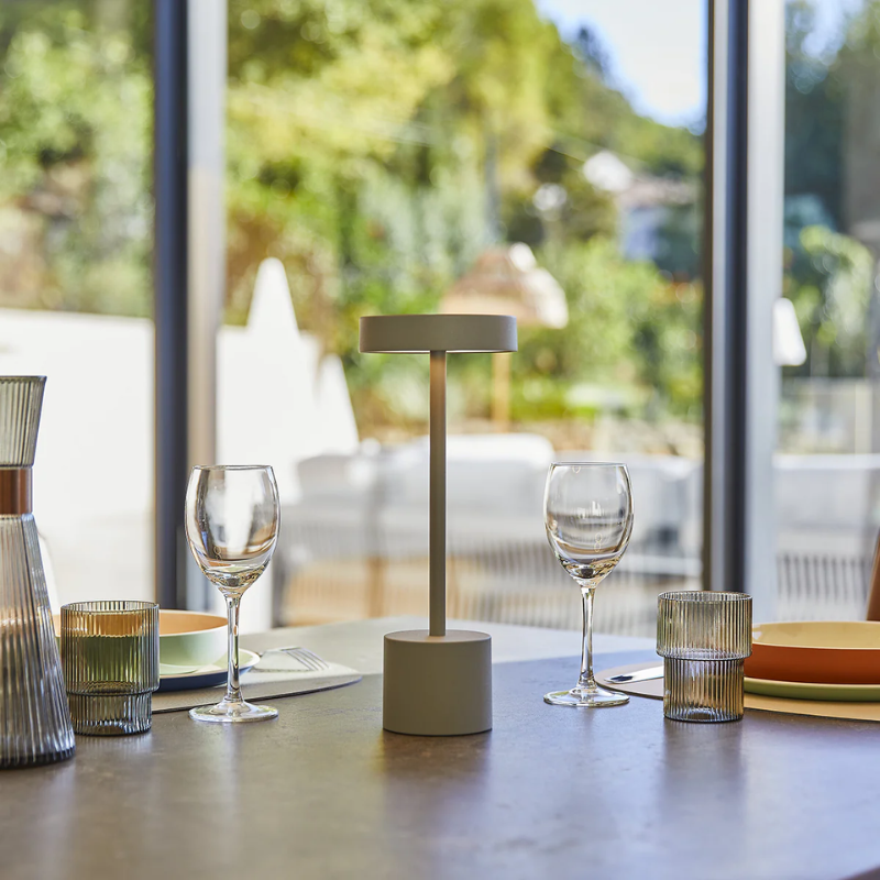 Touch Table Lamp Aluminum - Roby Light Gray - Lumisky Touch Table Lamp Aluminum - Roby Light Gray - Lumisky