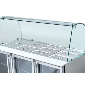 Refrigerated Saladette 4 GN 1/1 - 3 Glass Doors Dynasteel: Optimal Storage & Robust Design