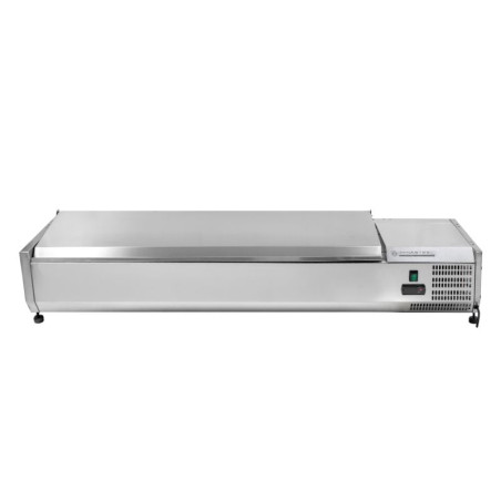 Saladette Réfrigérée à Poser Couvercle Inox - 7 x GN 1/4 - Dynasteel