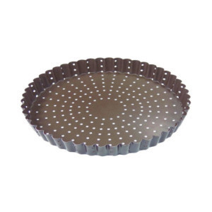 Non-stick perforated fluted pie pan Ø260 mm - Even baking