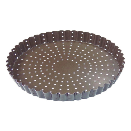 Fluted Perforated Pie Pan Ø300 mm - Non-stick