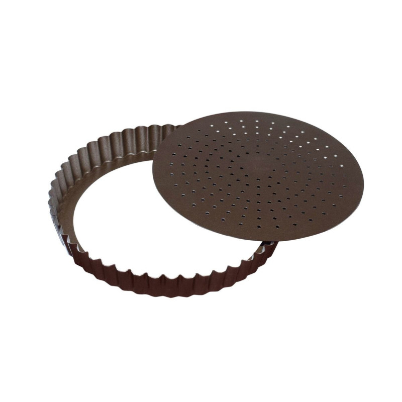 Non-Stick Fluted Perforated Pie Pan - 240 mm