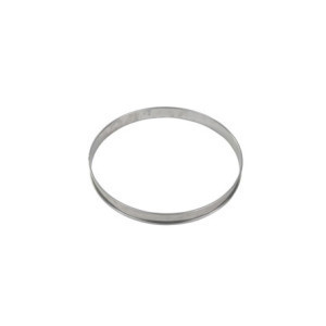 Stainless Steel Tart Ring with Rolled Edge - Gobel Ø200mm