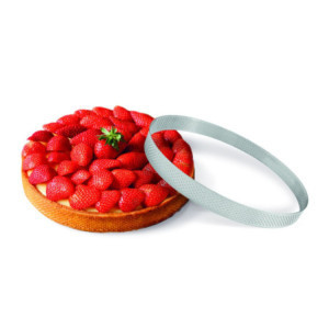 Cercle à Tarte Perforé en Inox ⌀140 mm H35 mm Gobel - Qualité Pâtisserie