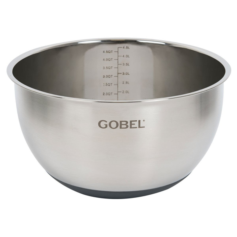 Stainless Steel Mixing Bowl with Silicone Base - Gobel 24 cm