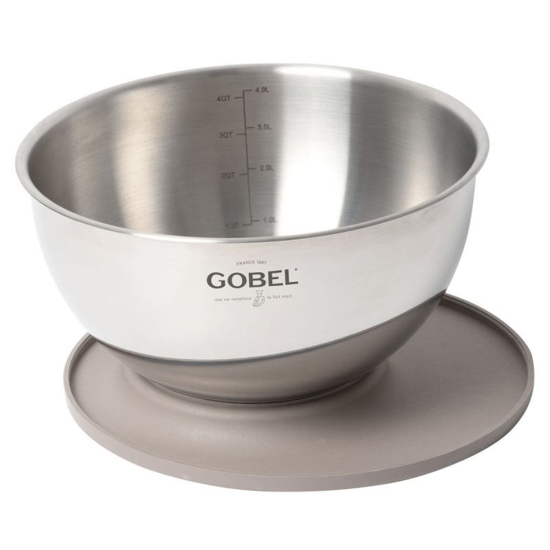 Cul de Poule Inox with Lid-Base Ø 24 cm Gobel GL20P003