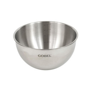 Round Bottom Mixing Bowl - Stainless Steel 24 cm Gobel: Professional Quality Utensil