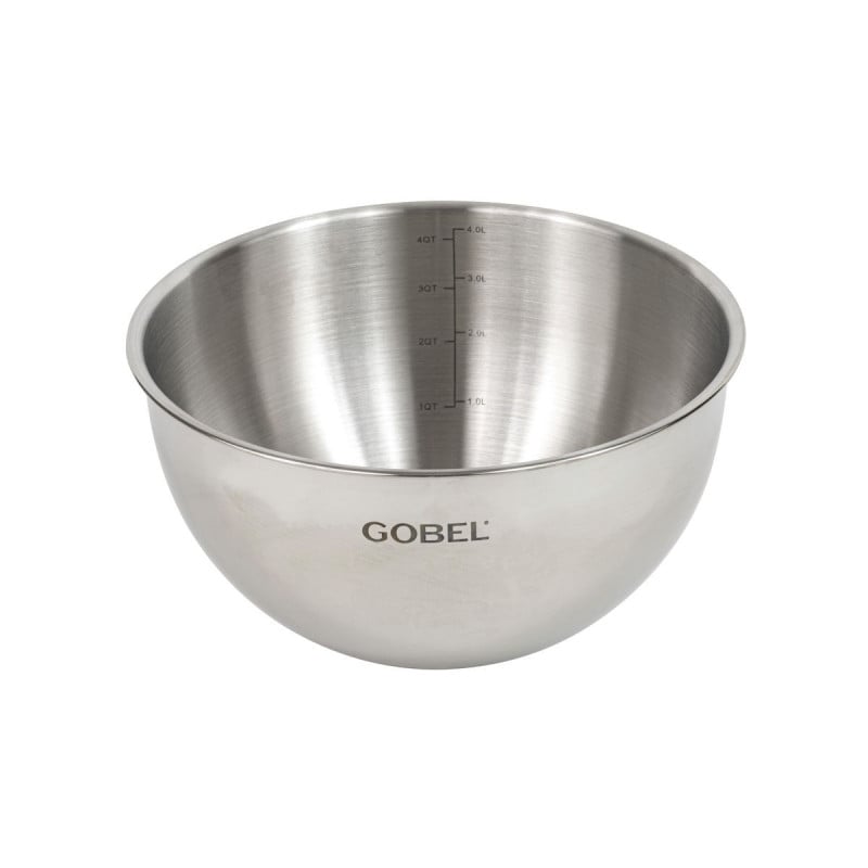 Cul de Poule Fond Rond - Inox 24 cm Gobel: Ustensile Pro de Qualité