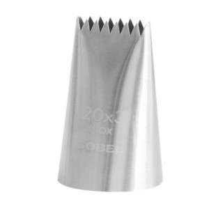 Stainless Steel Fluted Log Socket 6 Teeth Gobel 20x3mm - Pro Quality