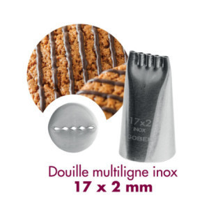 Douille Multiligne Inox 17x2 mm Gobel - Επαγγελματική Ζαχαροπλαστική