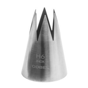 Stainless Steel Fluted Nozzle 6 Teeth Gobel - Pastry Pro