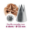 Stainless Steel Fluted Nozzle 6 Teeth Gobel - Pastry Pro