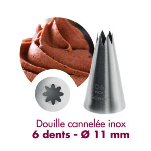 Douille Cannelée Inox 6 Dents Ø11mm - Marque Gobel