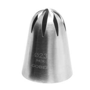 Rose Inox Nozzle 8 Teeth - ⌀23 mm Gobel - Professional Pastry