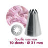 Douille Rose Inox 10 Dents ⌀21mm Gobel κουζίνα ζαχαροπλαστικής