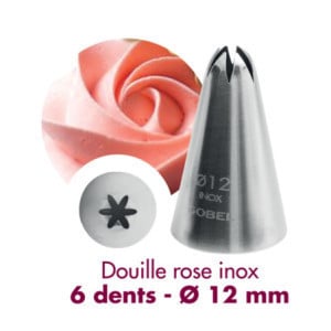 Professional stainless steel pink nozzle - Ø 12 mm Gobel