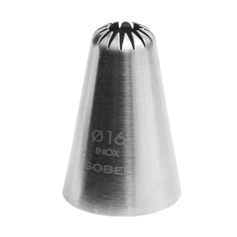 Douille rose inox 15 dents Gobel - Ø 16 mm | Accessoire pâtisserie professionnelle