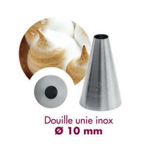 Douille Unie en Inox ⌀ 10 mm - Idéal pour Pâtisserie professionnelle