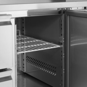 Comptoir réfrigéré TEFCOLD 282L acier inox & tiroirs GN1/1