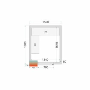 TEFCOLD Panneau Chambre Froide 1500x1800x2120 mm - Isolation 80mm Polyuréthane