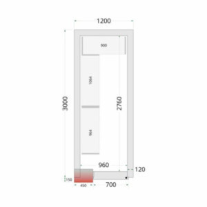 Πάνελ Ψυκτικού Θαλάμου TEFCOLD 1200x3000x2200 mm: Αποτελεσματική Μόνωση & Εύκολη Συναρμολόγηση