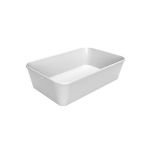 Presentation dish 80W-190x300 in white melamine - Bartscher