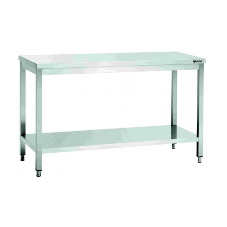 Table de travail en inox Bartscher : Hauteur ajustable, grande capacité