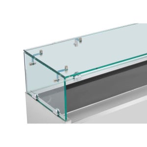 Refrigerated Countertop Saladette with Glass - 9 x GN 1/4 Dynasteel | Quality and Practicality