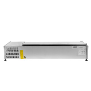 Refrigerated Saladette Dynasteel 6 x GN 1/3 - Stainless Steel Lid & Optimal Capacity