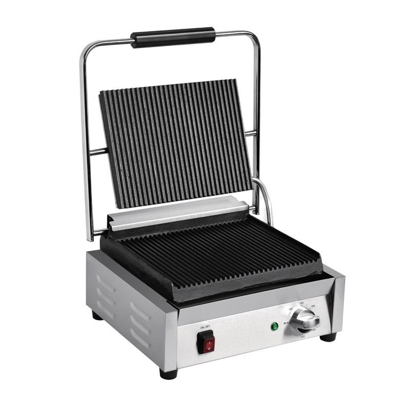 Large Simple Bistro Contact Grill Grooved/Grooved - Buffalo