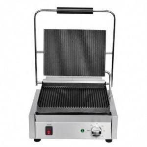 Large Simple Bistro Contact Grill Grooved/Grooved - Buffalo